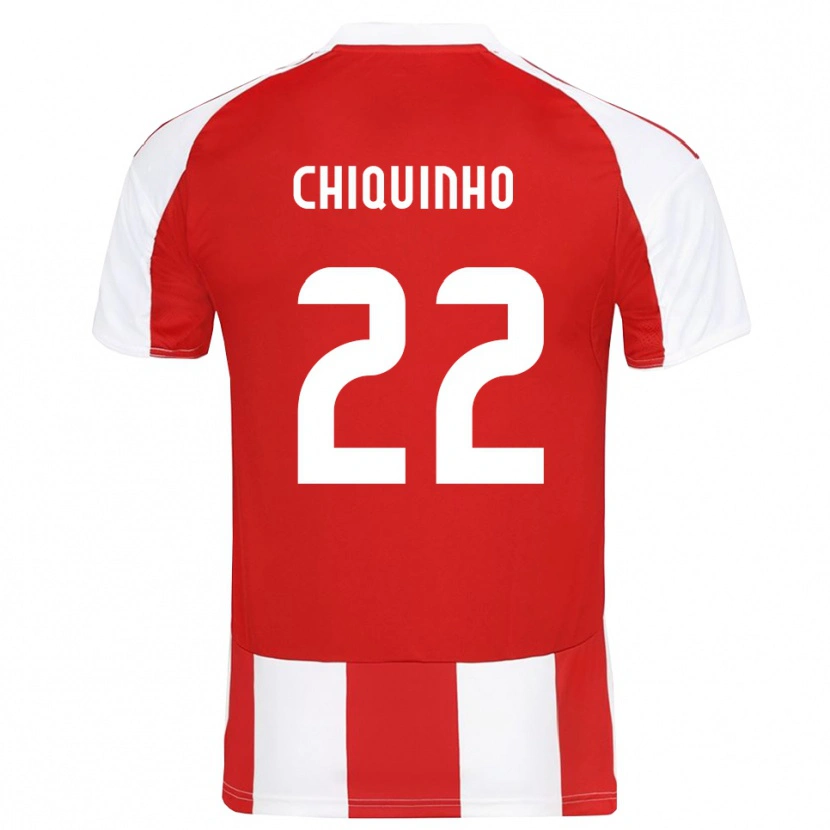 Danxen Mujer Camiseta Chiquinho #22 Rojo Blanco 1ª Equipación 2025/26 La Camisa