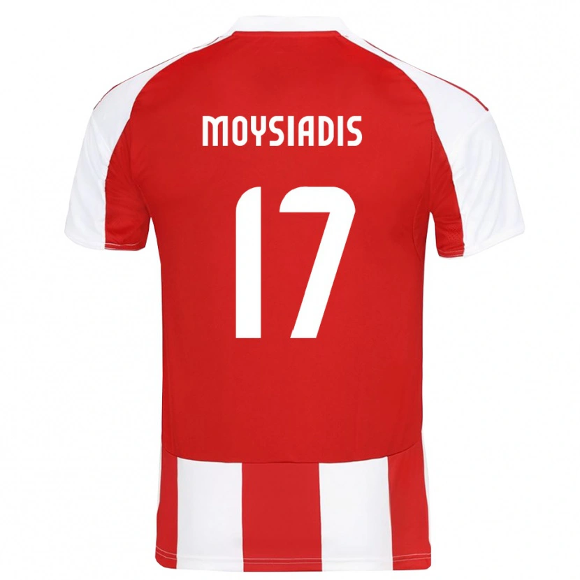 Danxen Mujer Camiseta Alexandros Moysiadis #17 Rojo Blanco 1ª Equipación 2025/26 La Camisa
