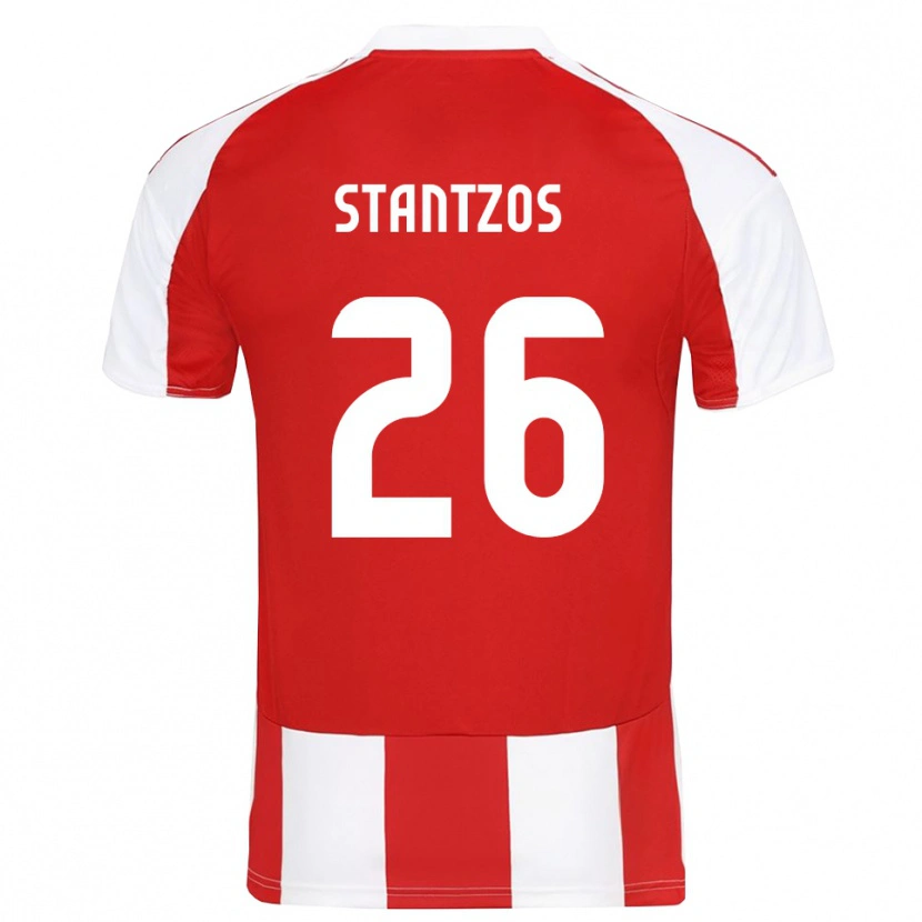 Danxen Mujer Camiseta Athanasios Stantzos #26 Rojo Blanco 1ª Equipación 2025/26 La Camisa
