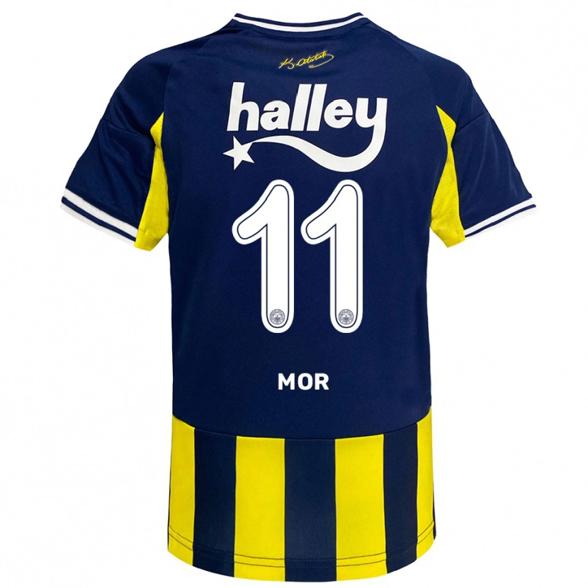 Danxen Mujer Camiseta Emre Mor #11 Amarillo Marino Blanco 1ª Equipación 2025/26 La Camisa