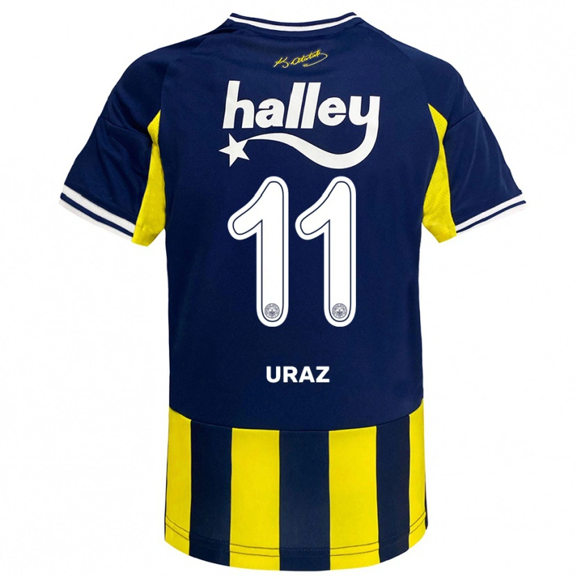 Danxen Mujer Camiseta Yağmur Uraz #11 Amarillo Marino Blanco 1ª Equipación 2025/26 La Camisa
