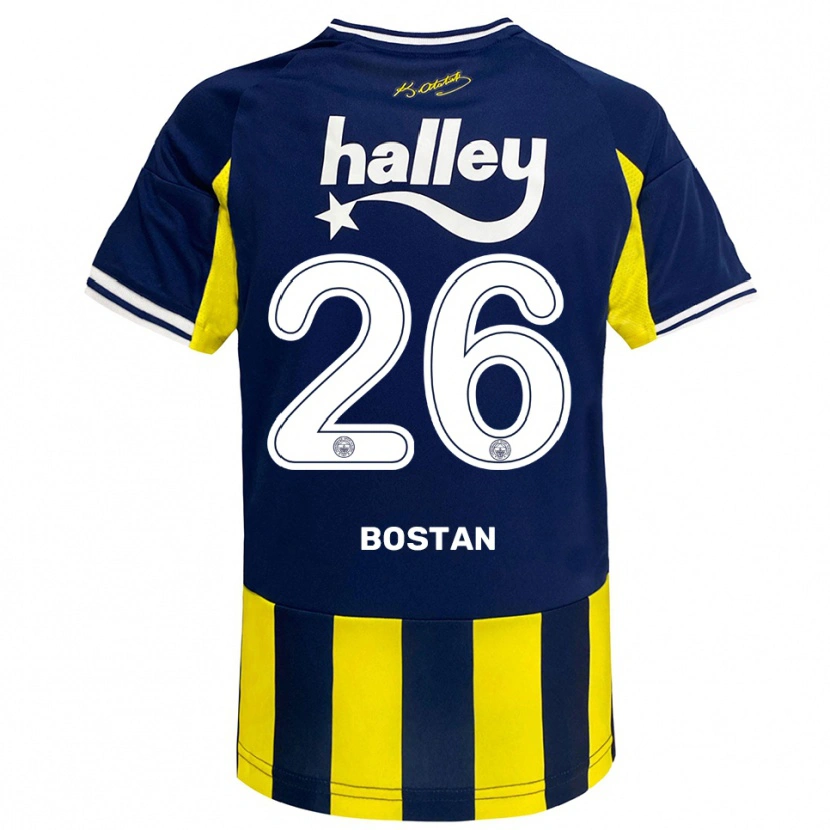 Danxen Mujer Camiseta Anil Bostan #26 Amarillo Marino Blanco 1ª Equipación 2025/26 La Camisa