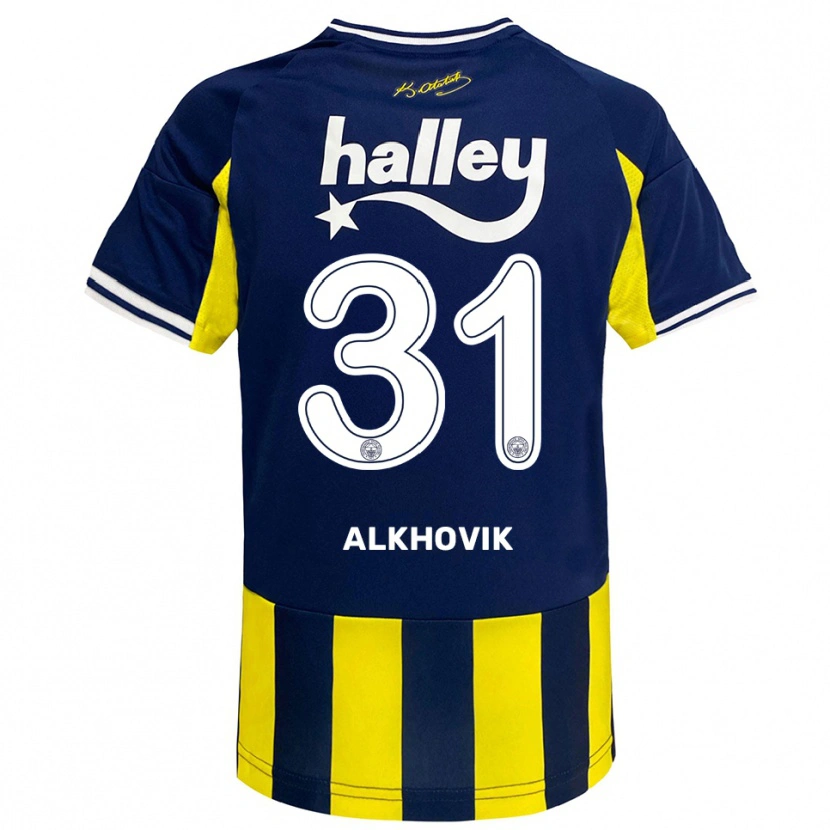 Danxen Mujer Camiseta Karyna Alkhovik #31 Amarillo Marino Blanco 1ª Equipación 2025/26 La Camisa