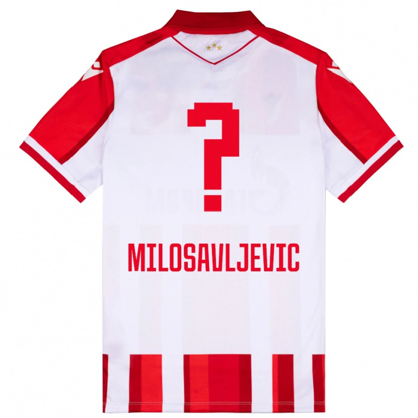 Danxen Mujer Camiseta Mihajlo Milosavljevic #0 Rojo Blanco 1ª Equipación 2025/26 La Camisa