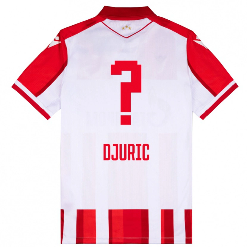 Danxen Mujer Camiseta Filip Djuric #0 Rojo Blanco 1ª Equipación 2025/26 La Camisa