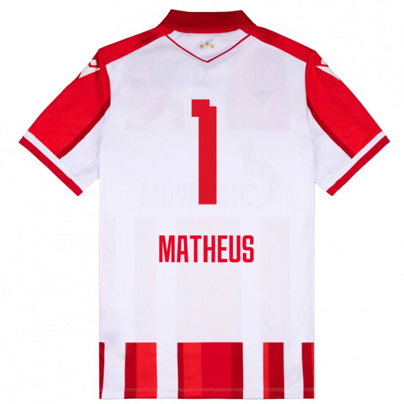 Danxen Mujer Camiseta Matheus #1 Rojo Blanco 1ª Equipación 2025/26 La Camisa