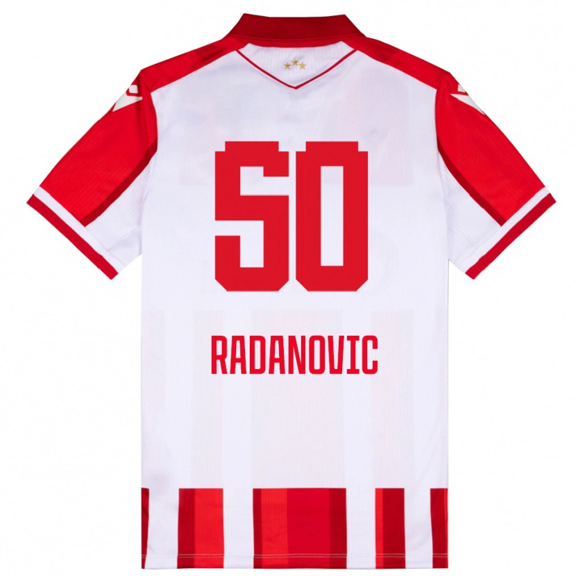 Danxen Mujer Camiseta Savo Radanovic #50 Rojo Blanco 1ª Equipación 2025/26 La Camisa