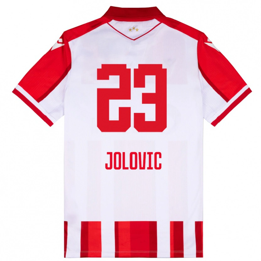Danxen Mujer Camiseta Bogdan Jolovic #23 Rojo Blanco 1ª Equipación 2025/26 La Camisa