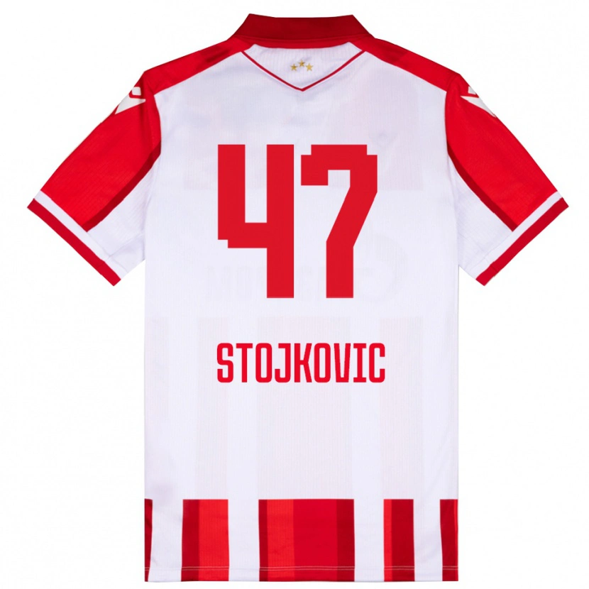Danxen Mujer Camiseta Strahinja Stojkovic #47 Rojo Blanco 1ª Equipación 2025/26 La Camisa