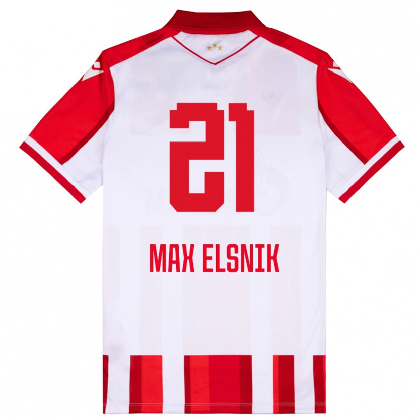 Danxen Mujer Camiseta Timi Max Elsnik #21 Rojo Blanco 1ª Equipación 2025/26 La Camisa