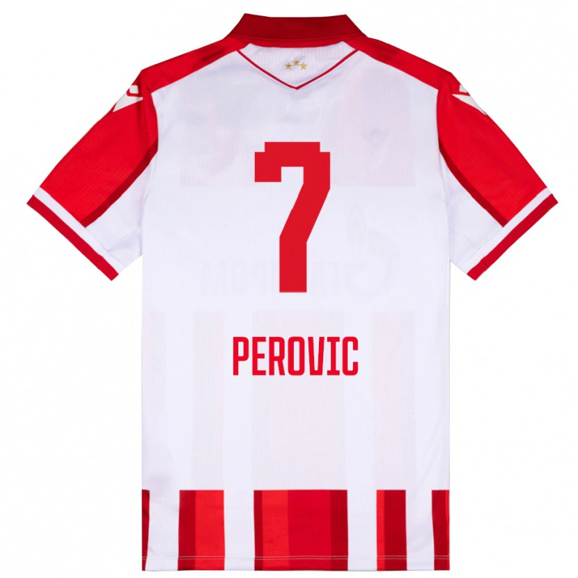 Danxen Mujer Camiseta Naum Perovic #7 Rojo Blanco 1ª Equipación 2025/26 La Camisa
