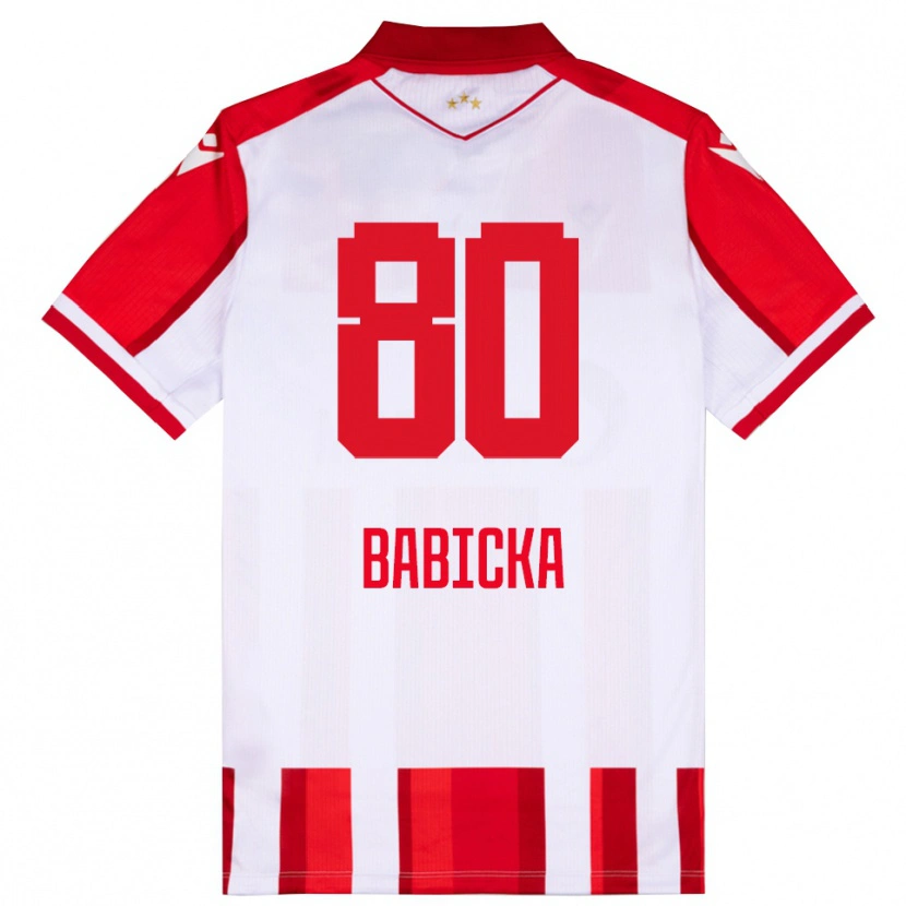 Danxen Mujer Camiseta Shavy Babicka #80 Rojo Blanco 1ª Equipación 2025/26 La Camisa