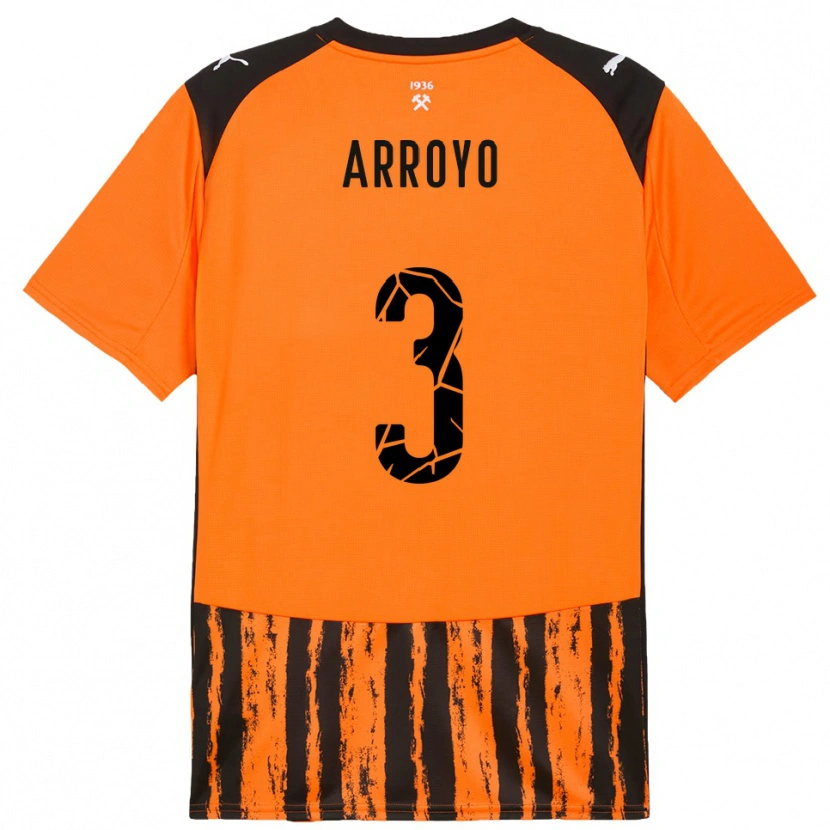 Danxen Mujer Camiseta Diego Arroyo #3 Naranja Negro 1ª Equipación 2025/26 La Camisa