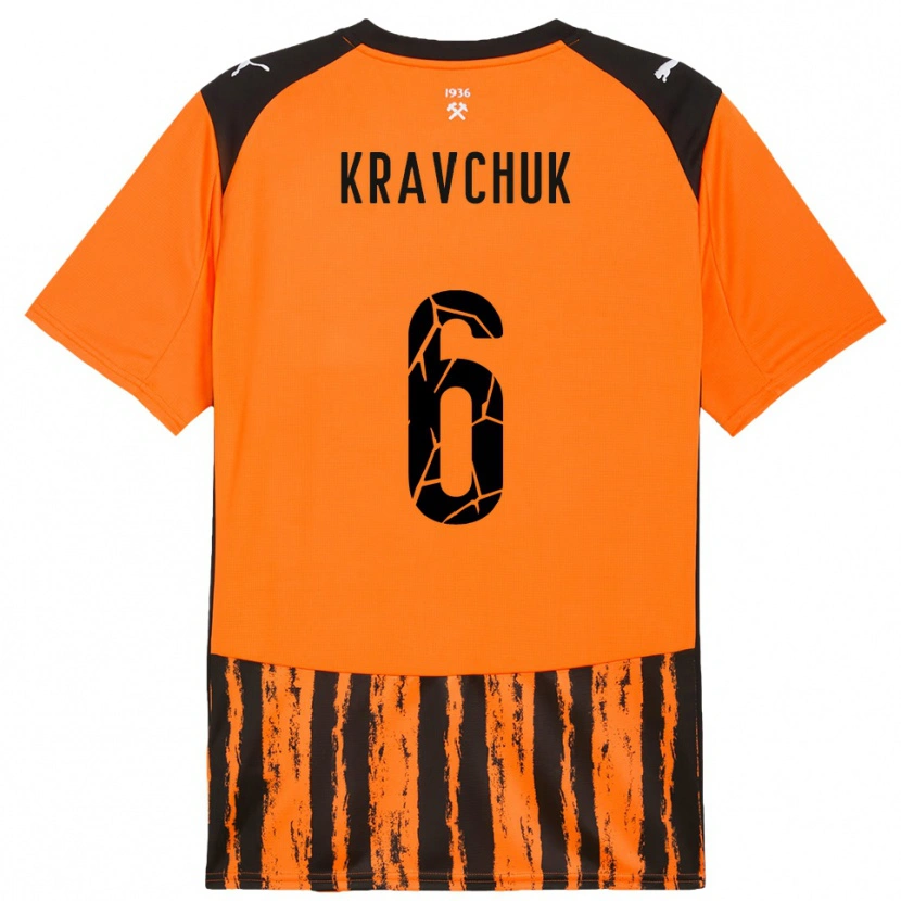 Danxen Mujer Camiseta Diana Kravchuk #6 Naranja Negro 1ª Equipación 2025/26 La Camisa