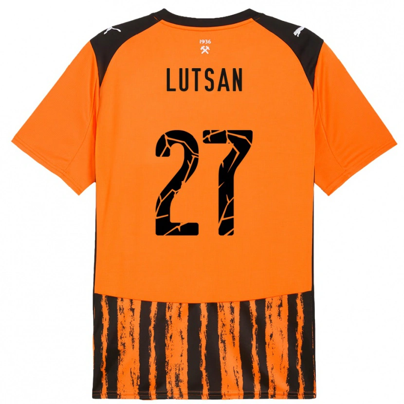 Danxen Mujer Camiseta Sofiia Lutsan #27 Naranja Negro 1ª Equipación 2025/26 La Camisa