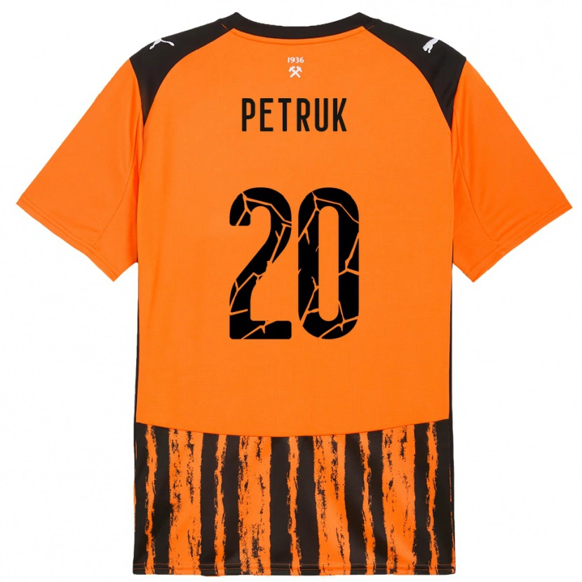 Danxen Mujer Camiseta Denys Petruk #20 Naranja Negro 1ª Equipación 2025/26 La Camisa