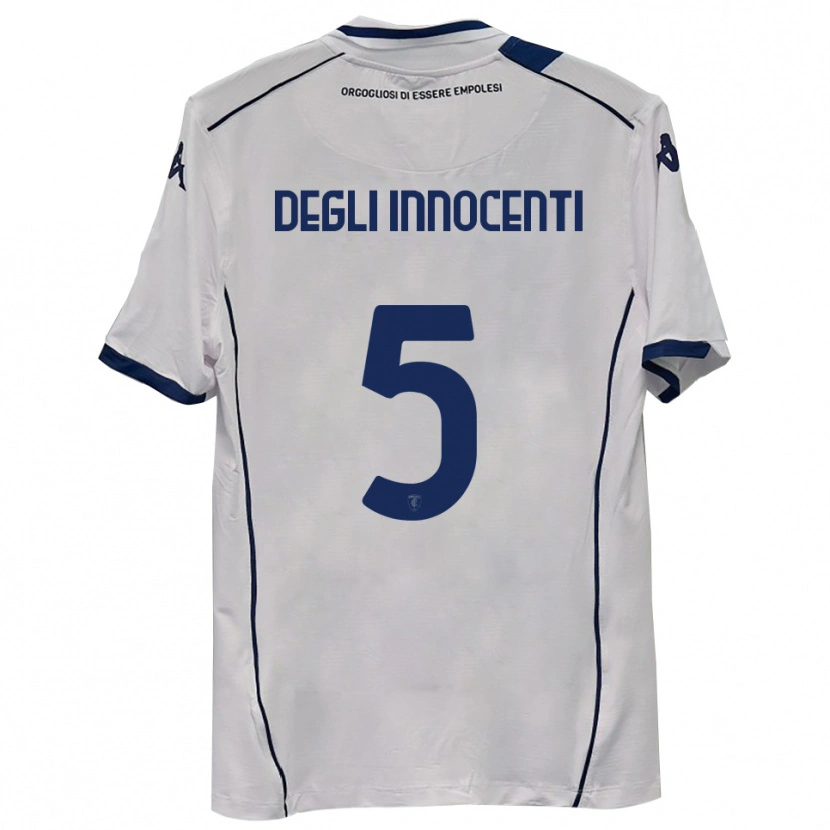 Danxen Mujer Camiseta Duccio Degli Innocenti #5 Azul Marino Oscuro 2ª Equipación 2025/26 La Camisa