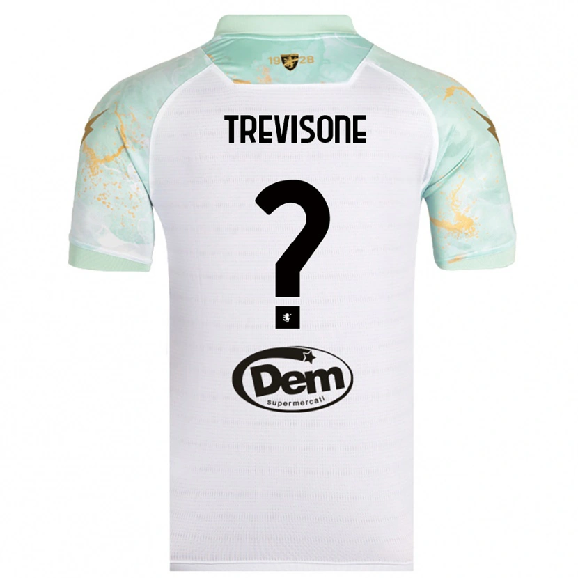Danxen Mujer Camiseta Gianmarco Trevisone #0 Blanco Negro 2ª Equipación 2025/26 La Camisa