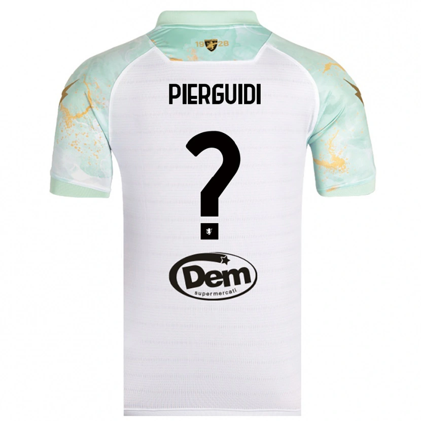 Danxen Mujer Camiseta Vittorio Pierguidi #0 Blanco Negro 2ª Equipación 2025/26 La Camisa