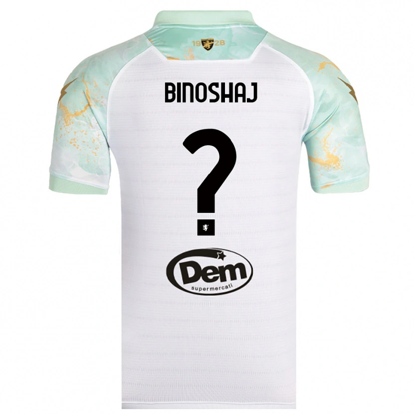 Danxen Mujer Camiseta Samuele Binoshaj #0 Blanco Negro 2ª Equipación 2025/26 La Camisa