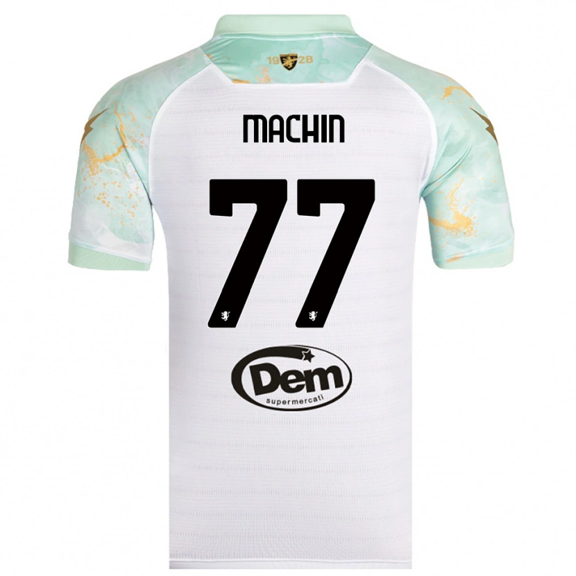 Danxen Mujer Camiseta José Machín #77 Blanco Negro 2ª Equipación 2025/26 La Camisa