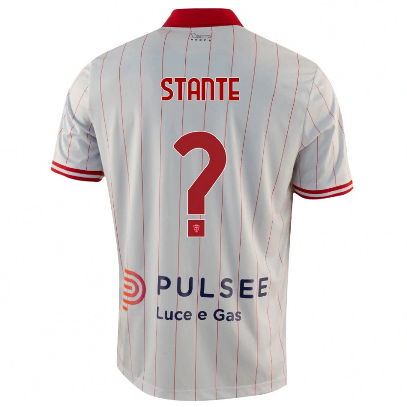 Danxen Mujer Camiseta Edoardo Stante #0 Blanco Rojo Azul 2ª Equipación 2025/26 La Camisa