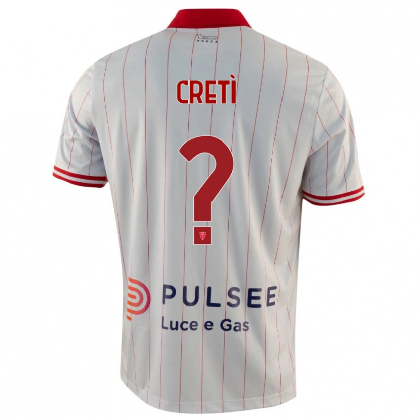 Danxen Mujer Camiseta Pantaleo Cretì #0 Blanco Rojo Azul 2ª Equipación 2025/26 La Camisa