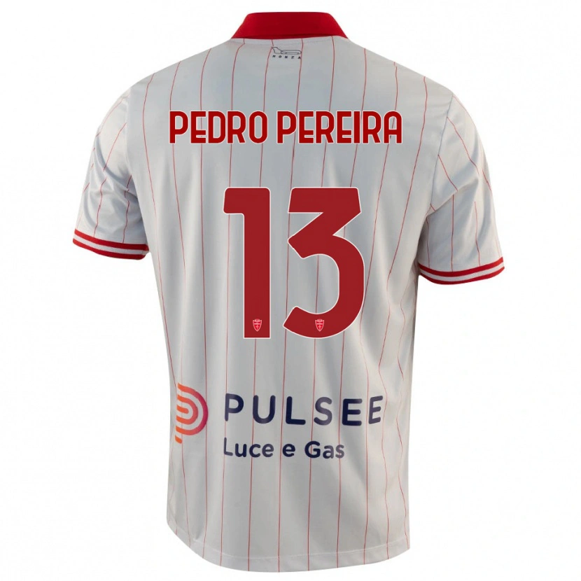 Danxen Mujer Camiseta Pedro Pereira #13 Blanco Rojo Azul 2ª Equipación 2025/26 La Camisa
