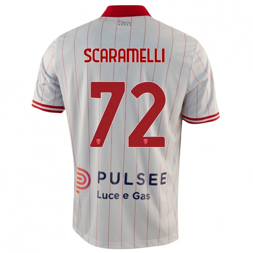 Danxen Mujer Camiseta Endris Scaramelli #72 Blanco Rojo Azul 2ª Equipación 2025/26 La Camisa