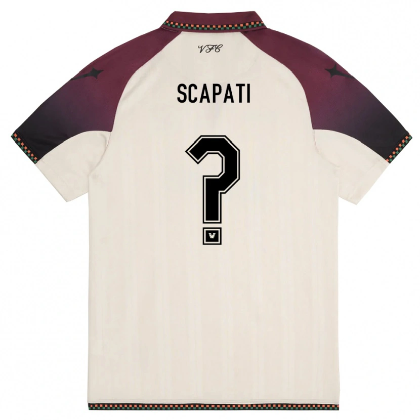 Danxen Mujer Camiseta Christian Scapati #0 Crema Borgoña 2ª Equipación 2025/26 La Camisa