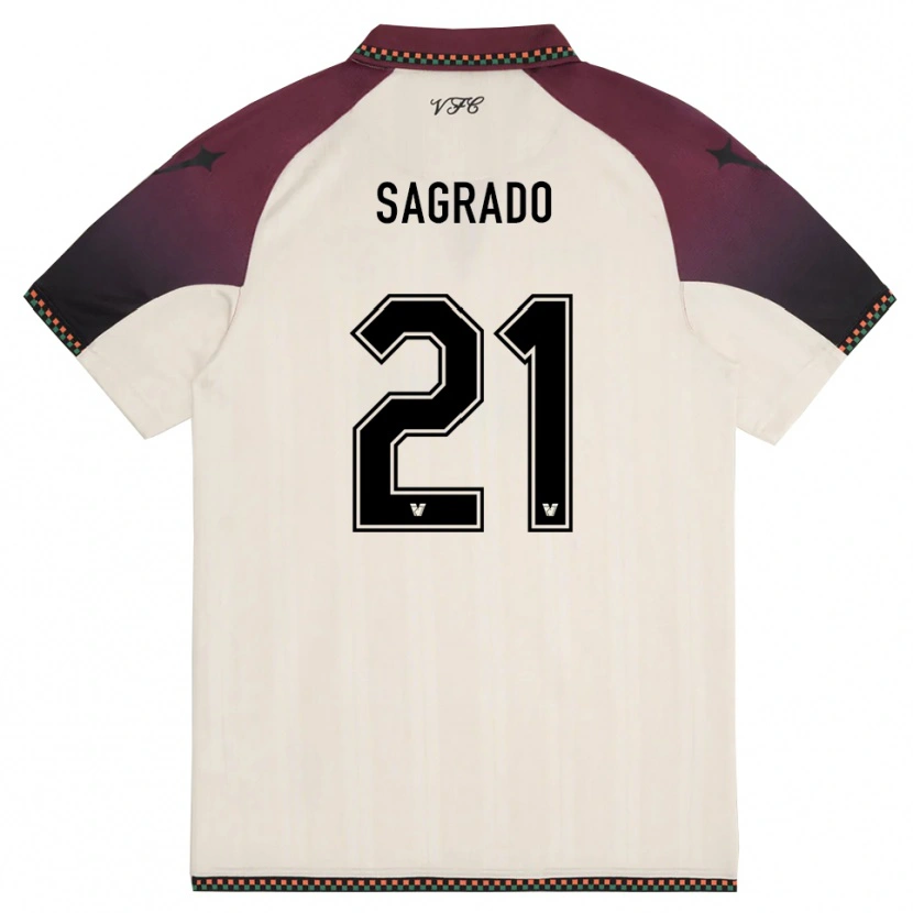 Danxen Mujer Camiseta Richie Sagrado #21 Crema Borgoña 2ª Equipación 2025/26 La Camisa