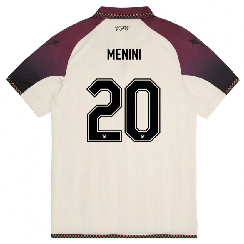 Danxen Mujer Camiseta Alessandra Menini #20 Crema Borgoña 2ª Equipación 2025/26 La Camisa