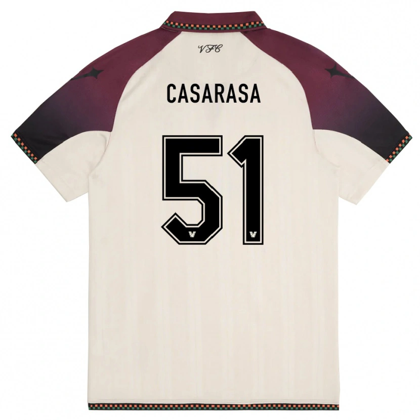 Danxen Mujer Camiseta Asia Casarasa #51 Crema Borgoña 2ª Equipación 2025/26 La Camisa