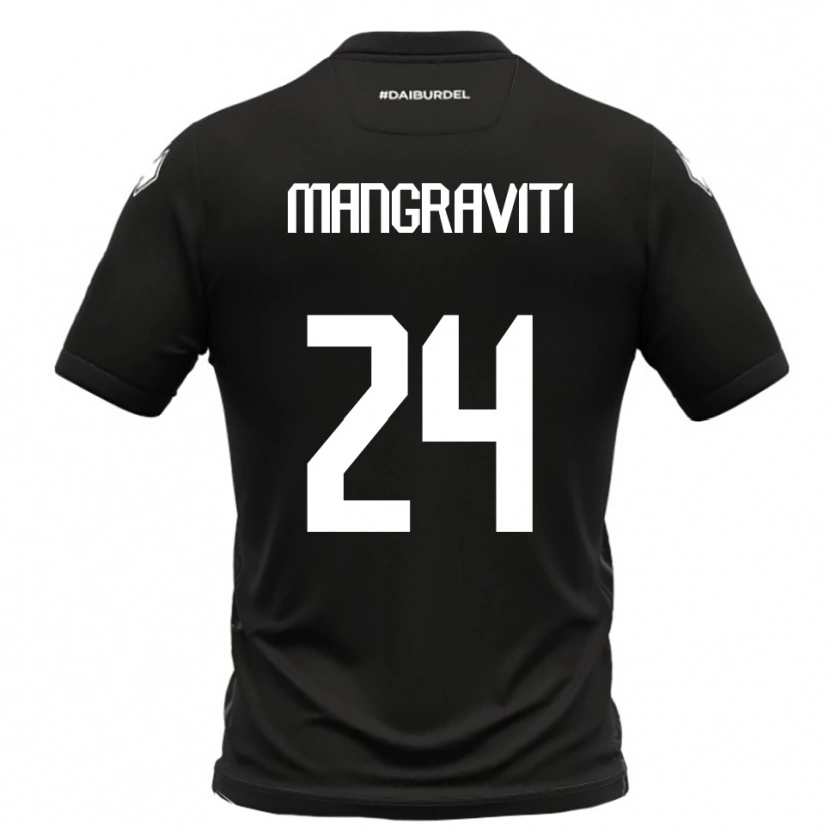 Danxen Mujer Camiseta Massimiliano Mangraviti #24 Negro Blanco 2ª Equipación 2025/26 La Camisa