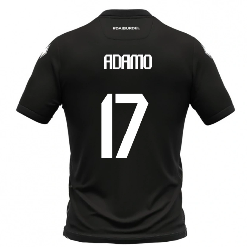 Danxen Mujer Camiseta Emanuele Adamo #17 Negro Blanco 2ª Equipación 2025/26 La Camisa