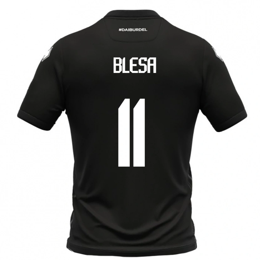 Danxen Mujer Camiseta Jalen Blesa #11 Negro Blanco 2ª Equipación 2025/26 La Camisa