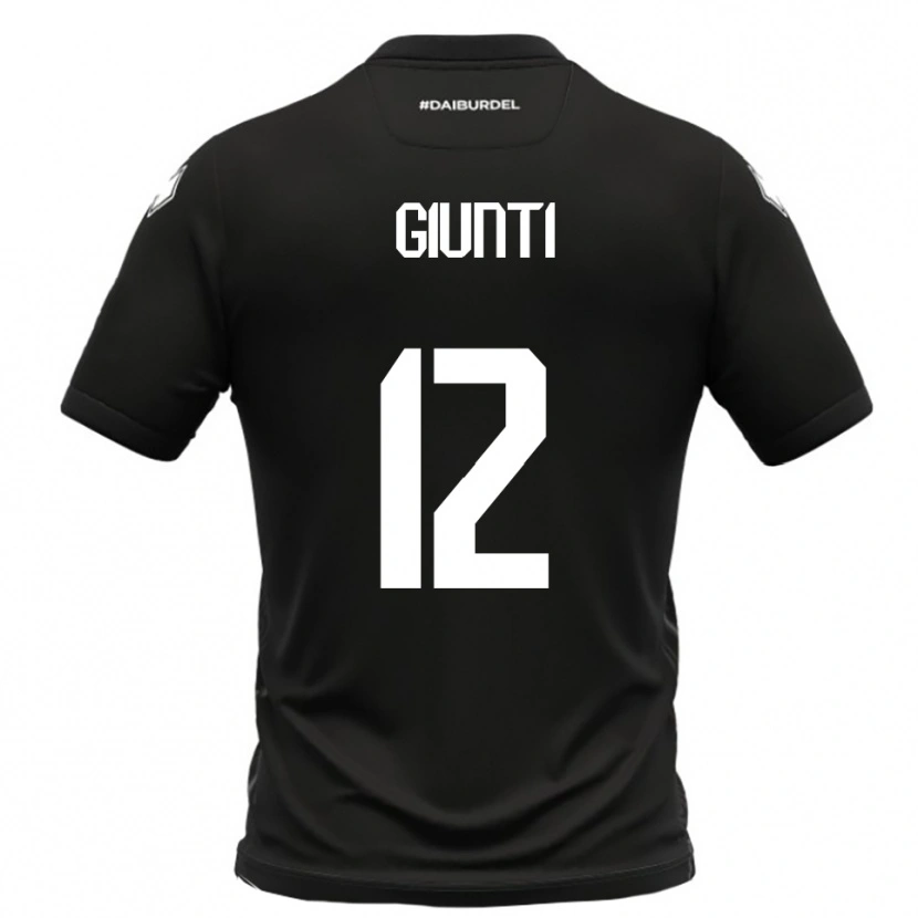 Danxen Mujer Camiseta Alessandro Giunti #12 Negro Blanco 2ª Equipación 2025/26 La Camisa