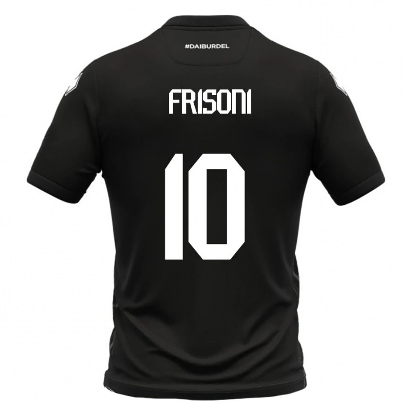 Danxen Mujer Camiseta Riccardo Frisoni #10 Negro Blanco 2ª Equipación 2025/26 La Camisa