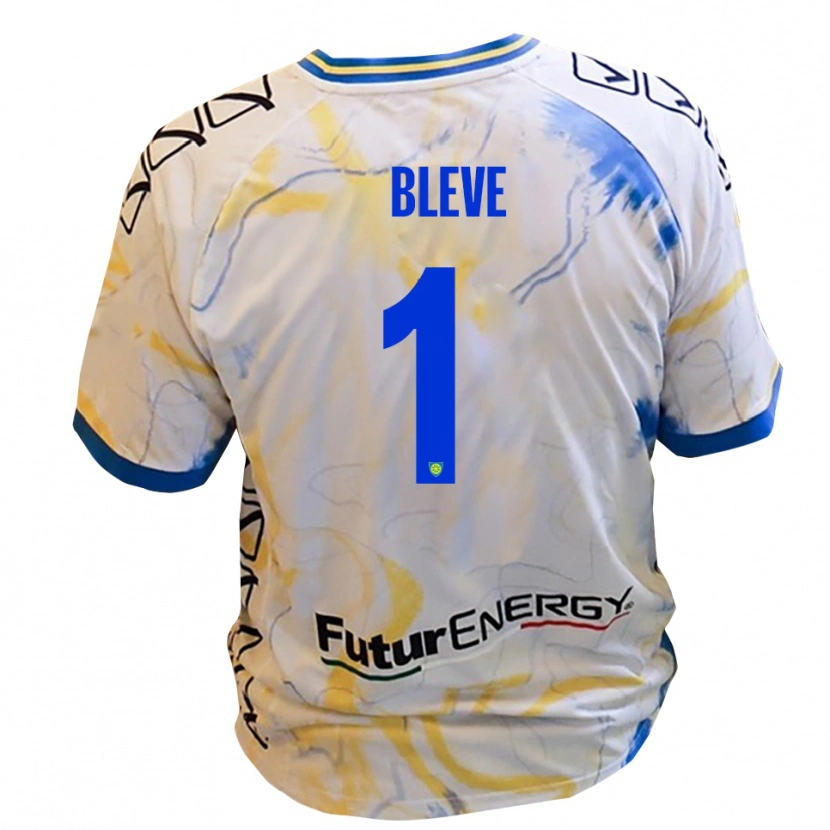 Danxen Mujer Camiseta Marco Bleve #1 Blanco Amarillo Azul 2ª Equipación 2025/26 La Camisa