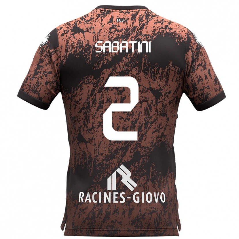 Danxen Mujer Camiseta Carlo Sabatini #2 Marrón Negro 2ª Equipación 2025/26 La Camisa