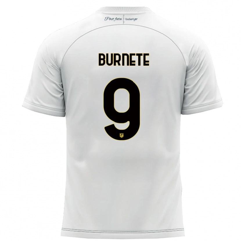 Danxen Mujer Camiseta Rareș Burnete #9 Blanco Amarillo 2ª Equipación 2025/26 La Camisa