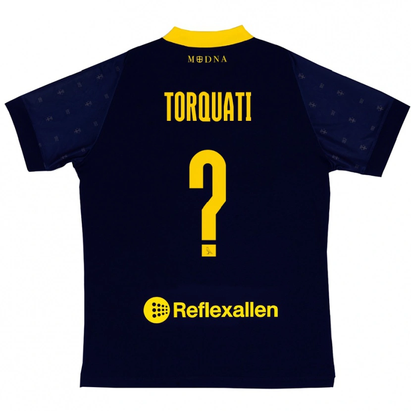 Danxen Mujer Camiseta Alessandro Torquati #0 Marino Amarillo 2ª Equipación 2025/26 La Camisa