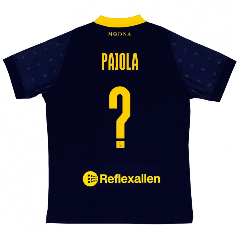 Danxen Mujer Camiseta Andrea Paiola #0 Marino Amarillo 2ª Equipación 2025/26 La Camisa