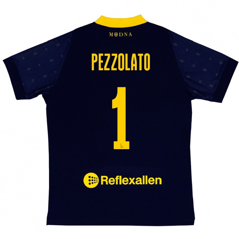 Danxen Mujer Camiseta Michele Pezzolato #1 Marino Amarillo 2ª Equipación 2025/26 La Camisa