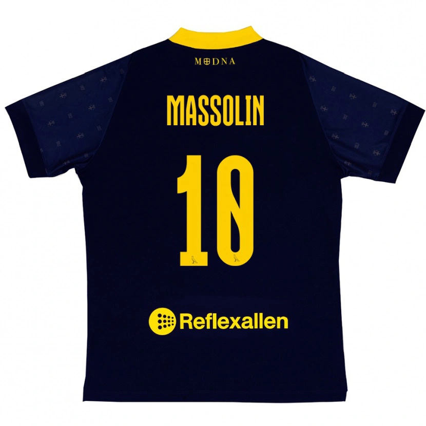 Danxen Mujer Camiseta Yanis Massolin #10 Marino Amarillo 2ª Equipación 2025/26 La Camisa