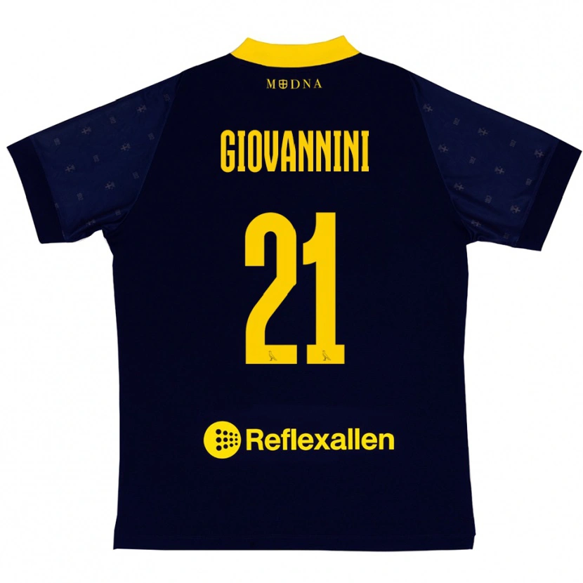 Danxen Mujer Camiseta Romeo Giovannini #21 Marino Amarillo 2ª Equipación 2025/26 La Camisa