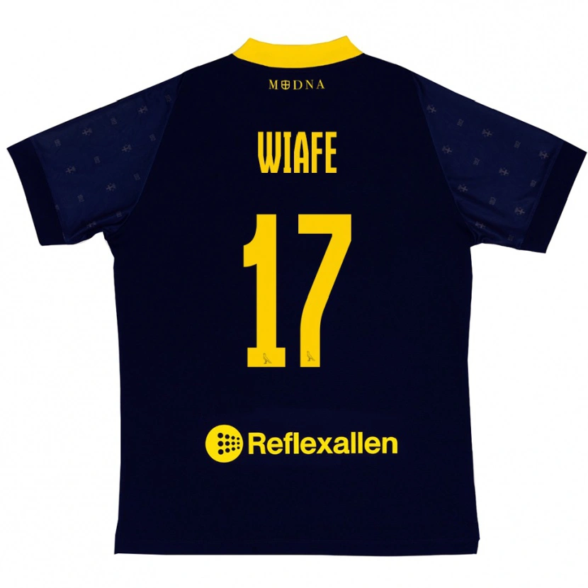 Danxen Mujer Camiseta Samuel Wiafe #17 Marino Amarillo 2ª Equipación 2025/26 La Camisa