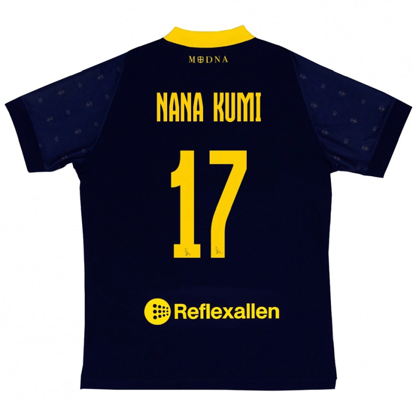 Danxen Mujer Camiseta Ronald Nana Kumi #17 Marino Amarillo 2ª Equipación 2025/26 La Camisa