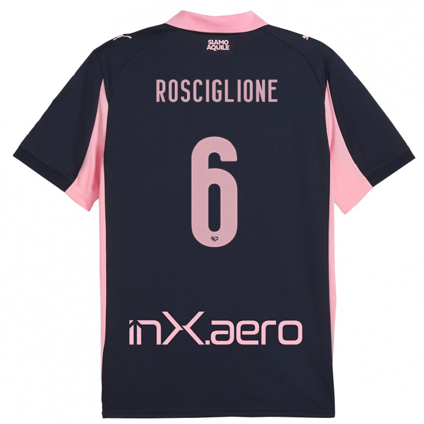 Danxen Mujer Camiseta Davide Rosciglione #6 Marino Rosa 2ª Equipación 2025/26 La Camisa