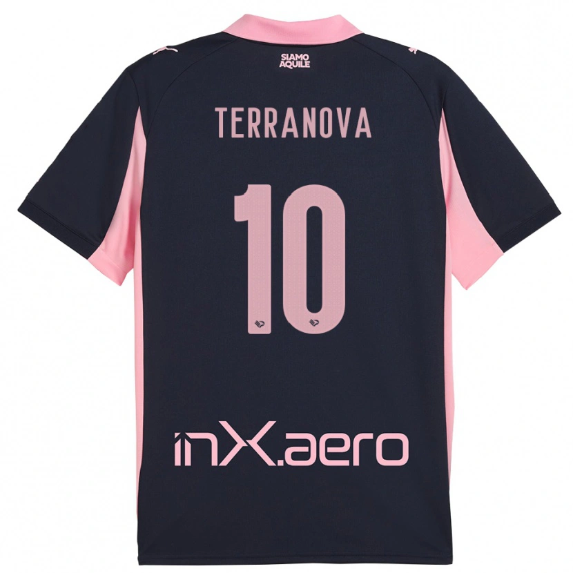 Danxen Mujer Camiseta Mattia Terranova #10 Marino Rosa 2ª Equipación 2025/26 La Camisa